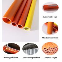 Quality High Strength Epoxy Fiberglass Insulation Hollow Tube / Epoxy Resin Fiberglass for sale