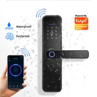 Quality Waterproof Smart Tuya APP Security WiFi Fingerprint Home Outdoor Gate Card Code for sale