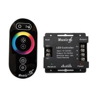 China Wireless RF Remote LED Controller , RGB LED Music Controller 18A For 5050 Light Strip factory