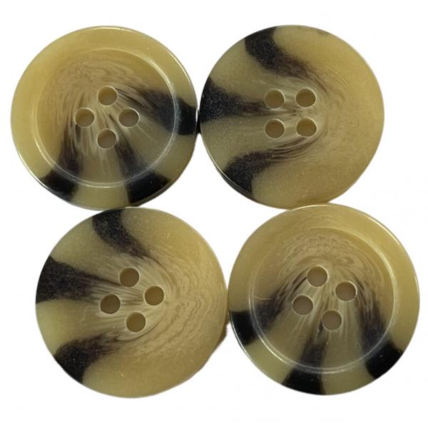 Quality Rim 34L 4 Hole Plastic Coat Buttons Yellow Color fake horn effect for sale