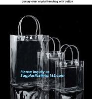 China Customized PP/PVC/PETclear plastic gift bag, Reusable Single bottle wine bag Pvc wine bottle gift bag, plastic transpare factory