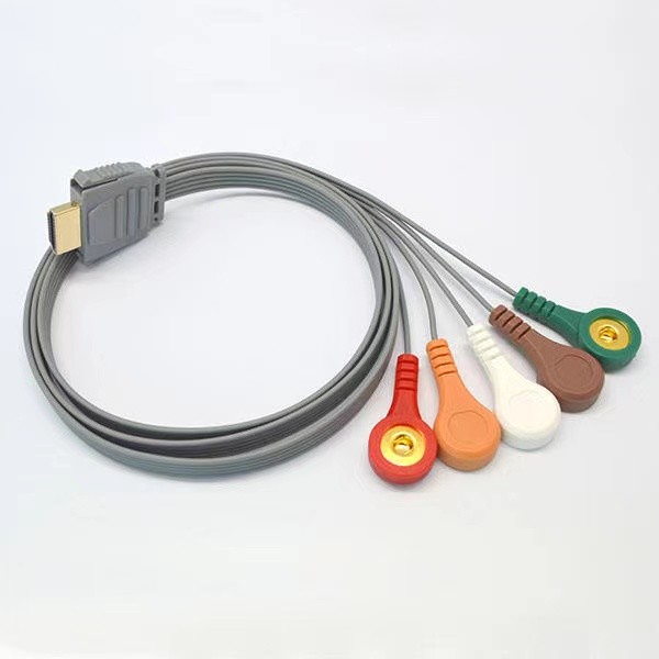 Quality 5 Lead TPU ECG Holter Cable For Zoncare ie90 for sale