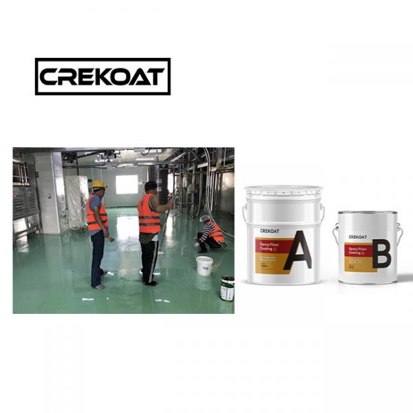 Quality Seamless Industrial Epoxy Floor Paint Primer Smooth High Solids for sale