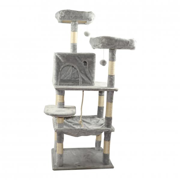 Quality Cute Custom Made Cat Climbing Frame Tree With Cardboard Scratcher Safety 4 Ft 5 for sale