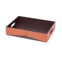 China 400*300*80mm hotel guestroom faux leather shoe tray factory