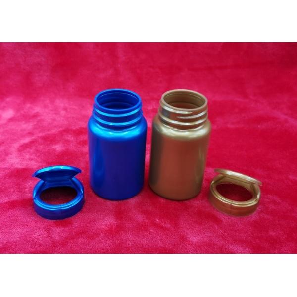 Quality Blue Flip - Top PP Cap HDPE Pill Bottles 100ml Capacity Easy To Drop Tablet for sale