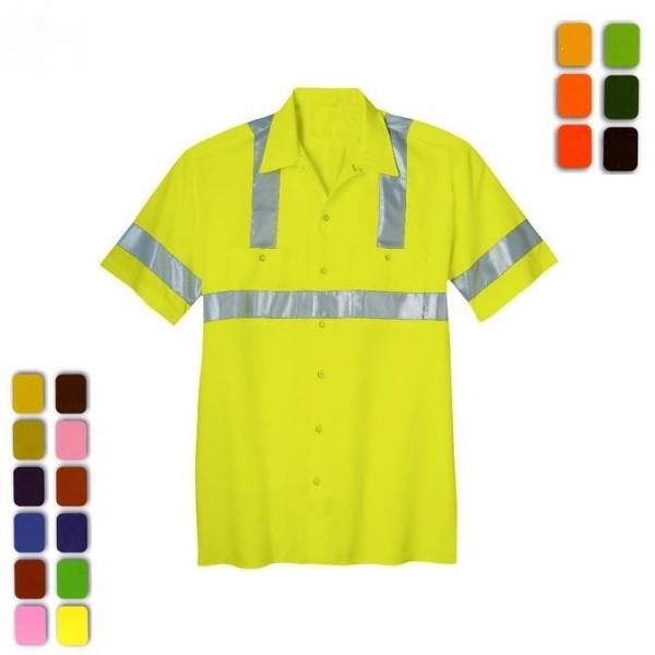 Quality Construction Reflective Safety Shirts Custom Reflective Polo Shirt for sale