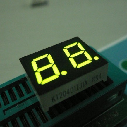 Quality Green Small Custom Two Digit 7 Segment Led Display  For Instrument Panel 0.4 Inch for sale