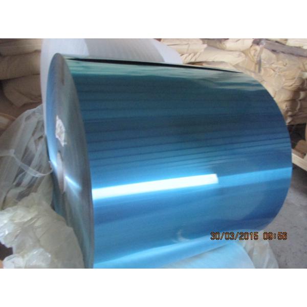 Quality Alloy 1100, temper H24 Blue Hydrophilic Aluminium Foil for finstock with 0.105MM thickness for sale