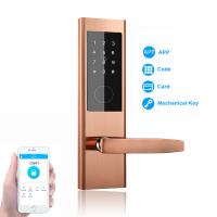 China Remote Control Black wifi keypad door lock Stainless steel Material factory