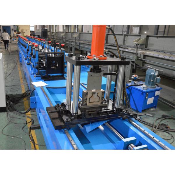 Quality Gcr15 Steel Rack Upright Roll Forming Machine With Servo Following Cutting for sale