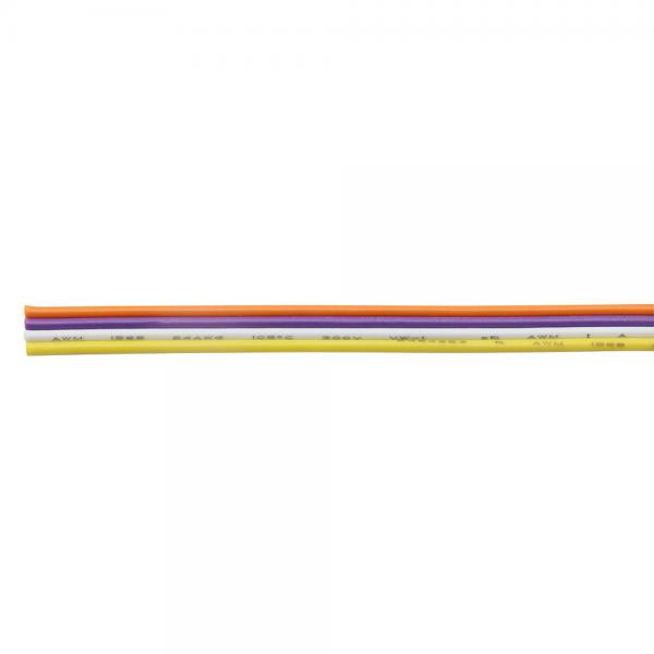 Quality Customized Tinned Copper Flat Wire Cables 24awg 28awg Rainbow Color for sale