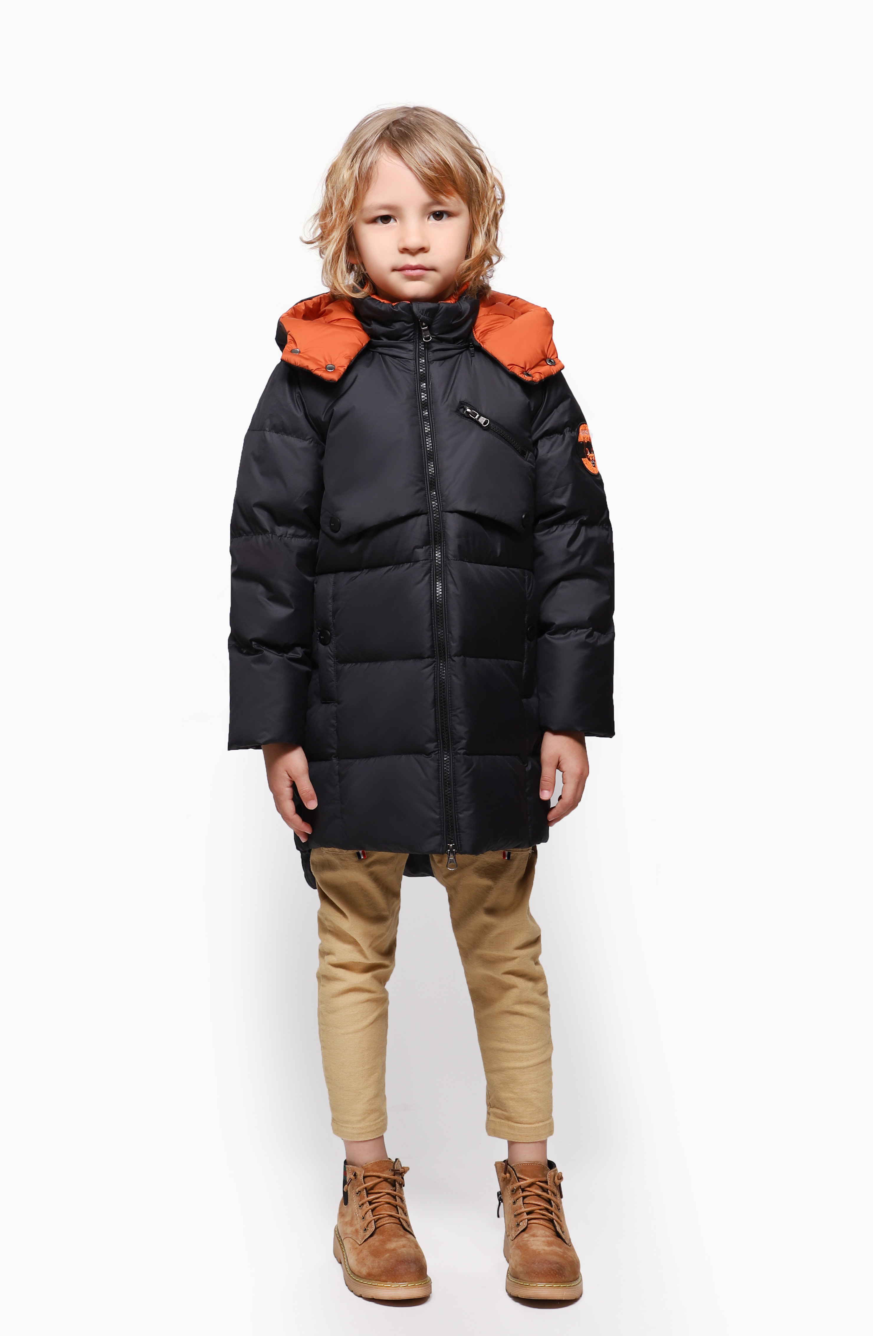 China Kids Wholesale Winter Down Jacket Clothes Boys Casual Coat Folding Hooded Boys Jackets factory