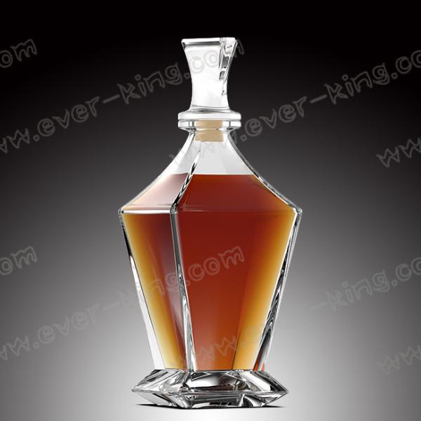 Quality Crystal White Flint 750ML Tower Shaped Tequila Glass Bottle for sale