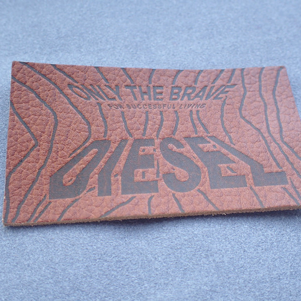 Quality Brown Rectangle Shape 3D Custom Embossed Labels for sale