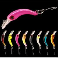 China 4cm 1.5g Small Minnow Bait Micro Object Single Hook Throw Type 8 Colors factory