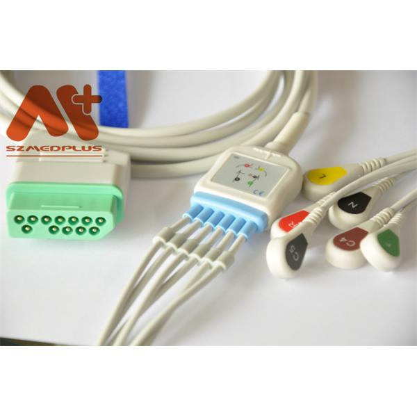 Quality 12Pin Nihon Kohden ECG Cable 6 Lead Snap for sale