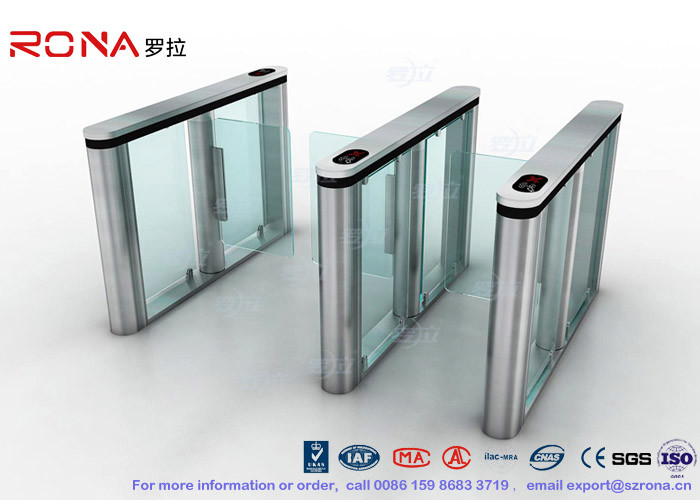China Slim Speed Gate Turnstile , Access Management Automatic Swing Gates with consumption system factory