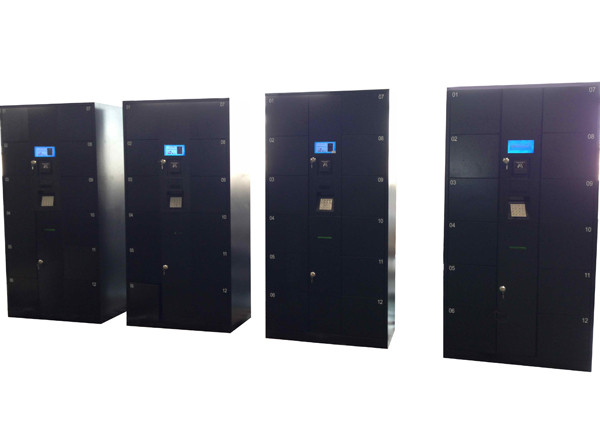 China Pin Code Setting Electronic Steel Luggage Storage Airport , Password High Tech Lockers factory
