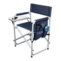 China Blue Aluminum Hardware Products Foldable Aluminum Sports Chair 250 Lb. for sale