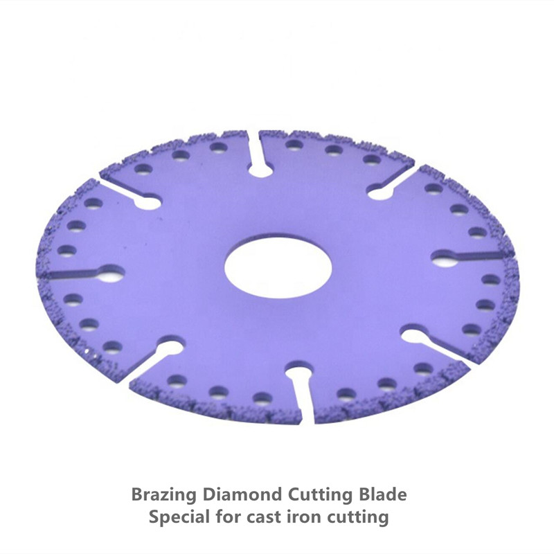 China Brazing Diamond Cut Circular Saw Blade , Purple 400mm Diamond Saw Blade for sale