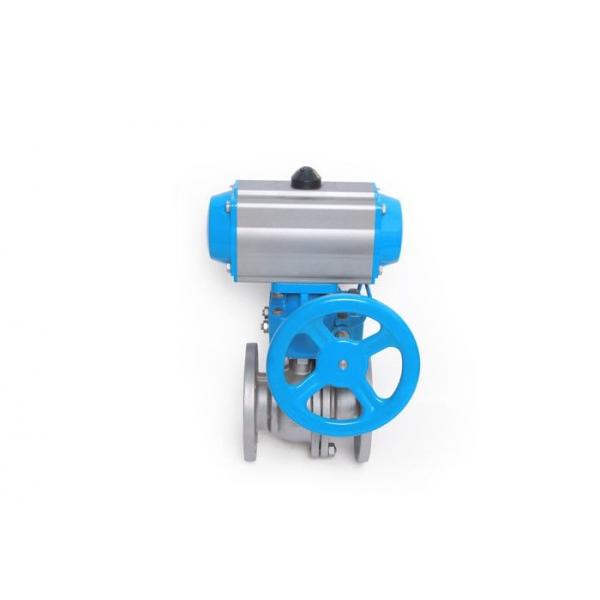 Quality DIN3337 Double Flange Pneumatic Actuated Ball Valve for sale
