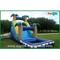 China Commercial Water Park Inflatable Bouncer Slide With Full Printing Inflatable Slip And Slide With Pool factory