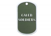 China Caleb Soldiers Personalised Dog Tag Necklaces, Zinc Alloy Custom Military Dog Tags With Nickel Plating factory