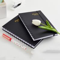 China Customizable A5 Black Daily Planner Spiral Bound Notebook with Customized Logo and Size factory