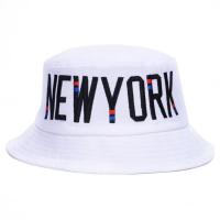 China Embroidery New York Style Fisherman Bucket Hat 100% Polyester Fabric factory