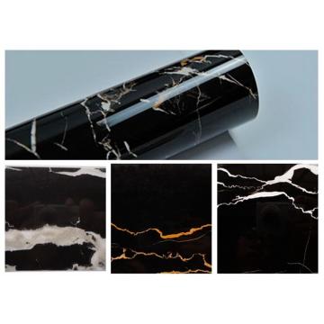 Quality Home Decor Granite PVC Self Adhesive Film Black Marble Vinyl Wrap For Countertop for sale