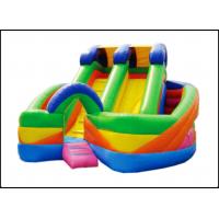 China Inflatable Cartoon Rainbow Item Slide Kids Bed Bunk Slide For Amusement Game factory