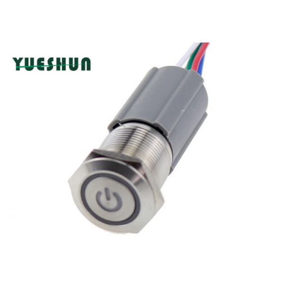 Quality Pigtail Connetor Led 19MM IP65 SS Push Button Switch for sale