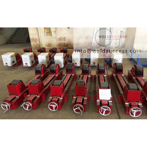Quality Lead Screw 10 Tons Tank Turning Rolls , Pipe Welding Rotator Stand With PU Wheel for sale
