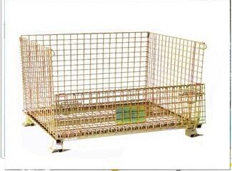 China Wire Bin Wire Containers Metal Basket Wirh Open Wire Mesh Design for sale