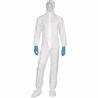 China 2020-nCov new Coronavirus 25G PP White Disposable Coveralls With Hood And Shoe Cover factory