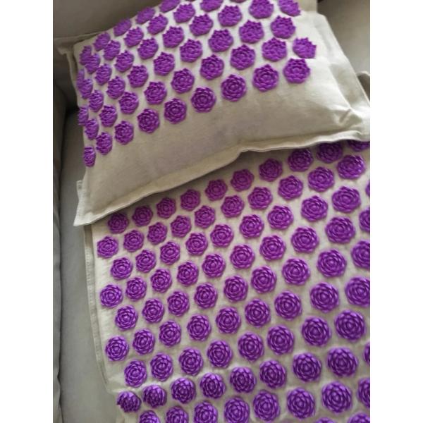 Quality Acupressure Massage Mat Pillow Set For Relieves Stress Back Neck Sciatic Pain for sale