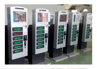 China Free Standing Cell Phone Charging Kiosk Lockers with Hotspot Wifi Network Advertisement Function factory