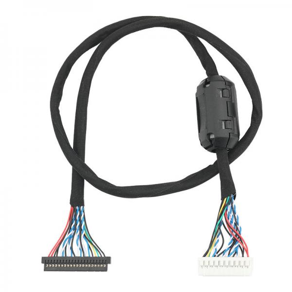 Quality Jae Fi-S20s 1.25mm Lcd Display Harness , Jst Phdr-20vs 2.0mm Lvds Wire Harness for sale