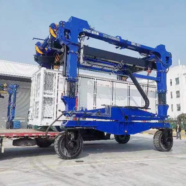 Quality Q355 Steel Electric Straddle Carrier Hydraulic Lifting Vehicle Container Handling Car for sale