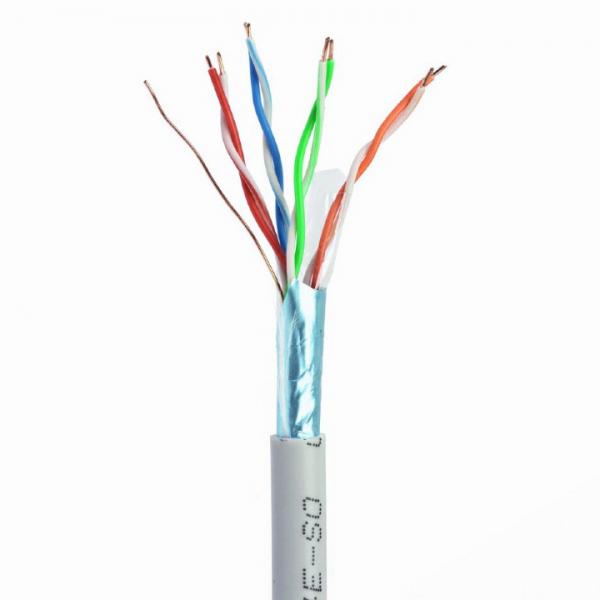 Quality UL FTP Ethernet Cat5e Lan Cable 24AWG BC 0.5mm PVC Jacket 4 Pairs 305m for sale
