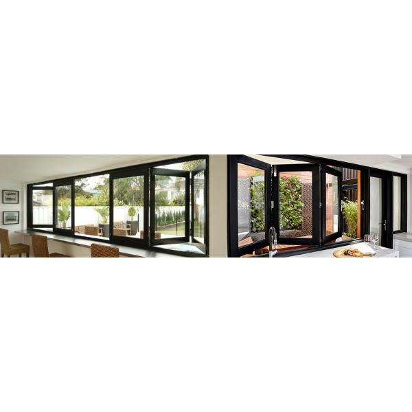 Quality Durable Aluminum Bifold Windows Cutomized With Powder Coated Finish for sale