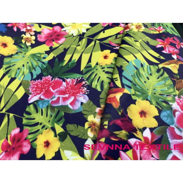 Quality Ink Jet Digital Printing Floral Swimwear Fabric With Customized Pattern for sale
