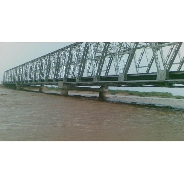 Quality Prefabricated Steel Truss Bridge with Hot - Dip Galvanized Surface Protection for sale