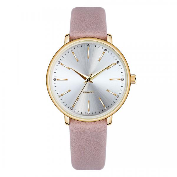 Quality PU leather Quartz Battery Wristwatches OEM Available 36mm Diameter for sale