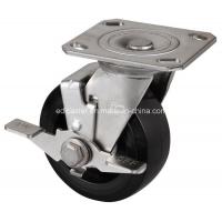 China 5 Thick Stainless Plate Brake Plastic Caster S7125-65 with 220kg Plate Durability for sale