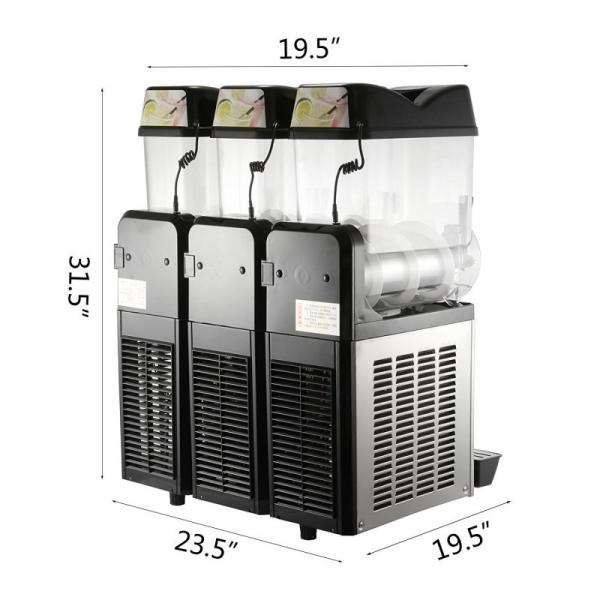 Quality 12L×3 800W Ice Slush Machine , Commercial Slush Machine For Frozen Beverage for sale