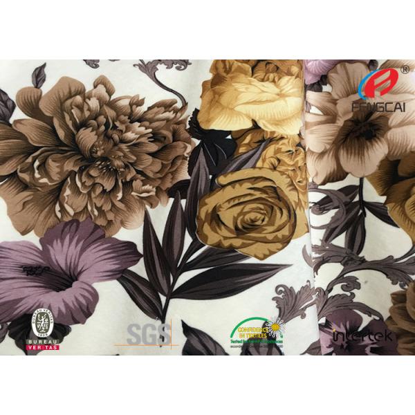 Quality Animal Printed Polyester Velvet Fabric , Crushed Velvet Material For Upholstery for sale