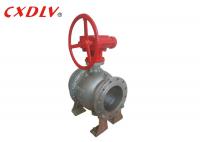 China Flange End Gear Operation Trunnion Type Ball Valve Casting Stainless Steel with Worm Gear factory