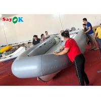 China Custom 5m Silver Hypalon RIB Boat Inflatable Fishing Raft factory